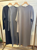 【CLOCHE】袖リブストレートラインワンピース