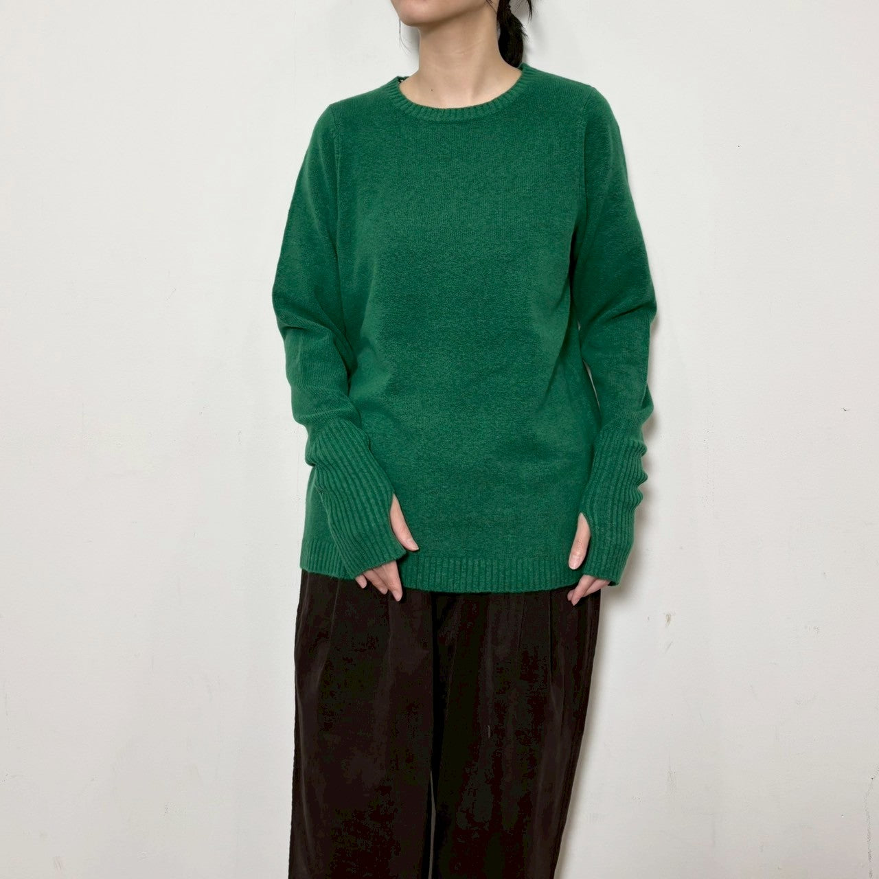 【siro de labonte 25 AW vol.2】fingerhole crewneck
