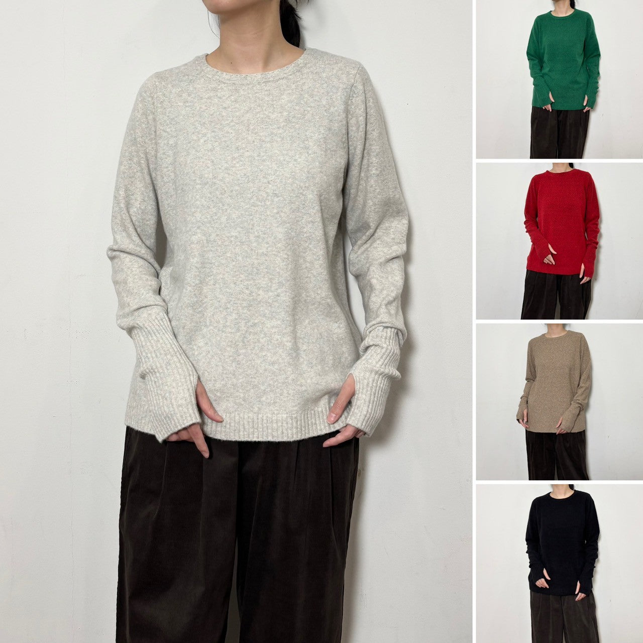 【siro de labonte 25 AW vol.2】fingerhole crewneck