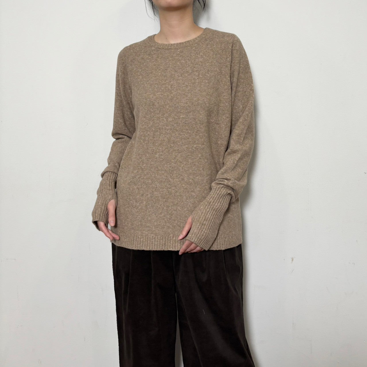【siro de labonte 25 AW vol.2】fingerhole crewneck