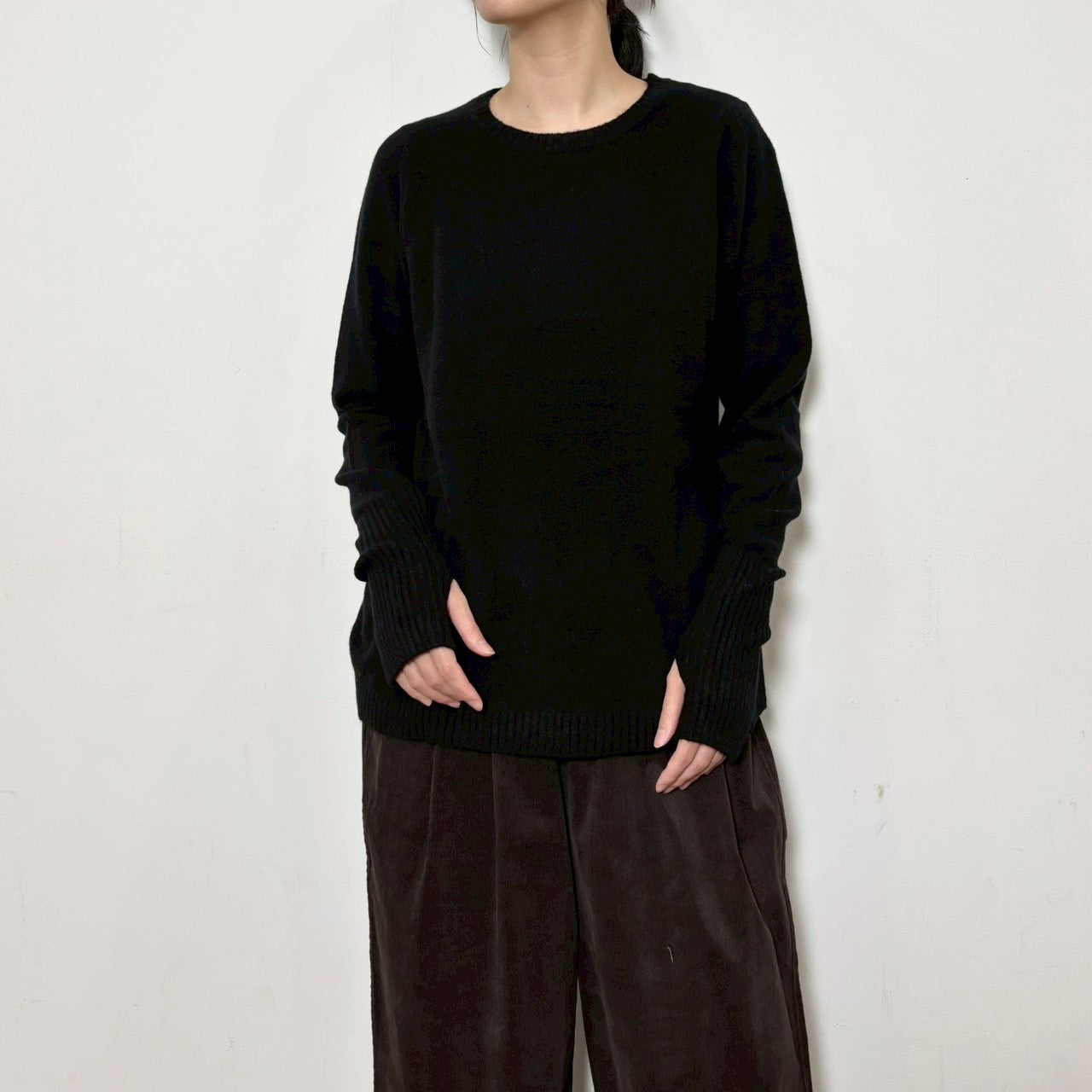 【siro de labonte 25 AW vol.2】fingerhole crewneck