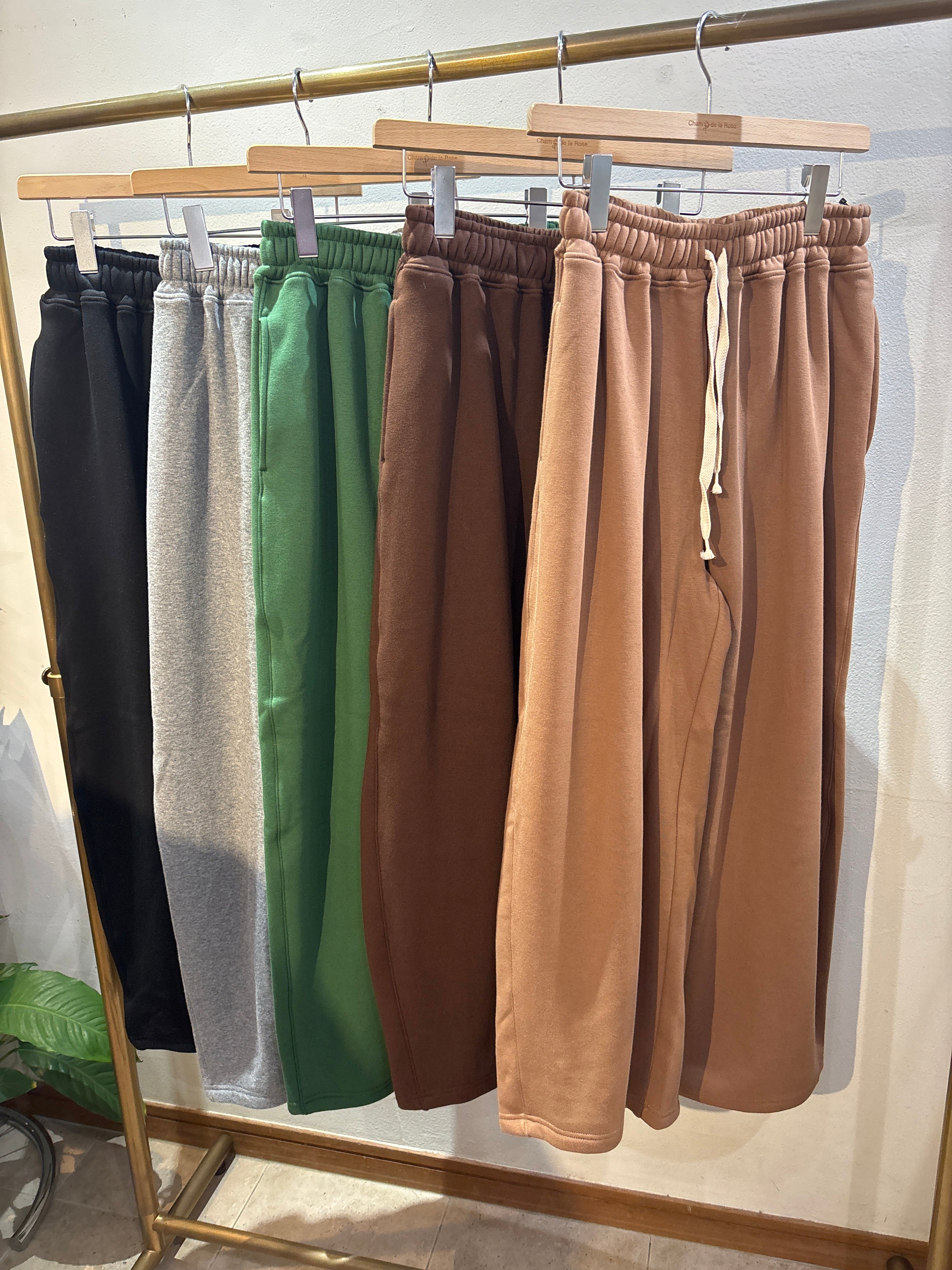 【CLOCHE】裏起毛カーブパンツ