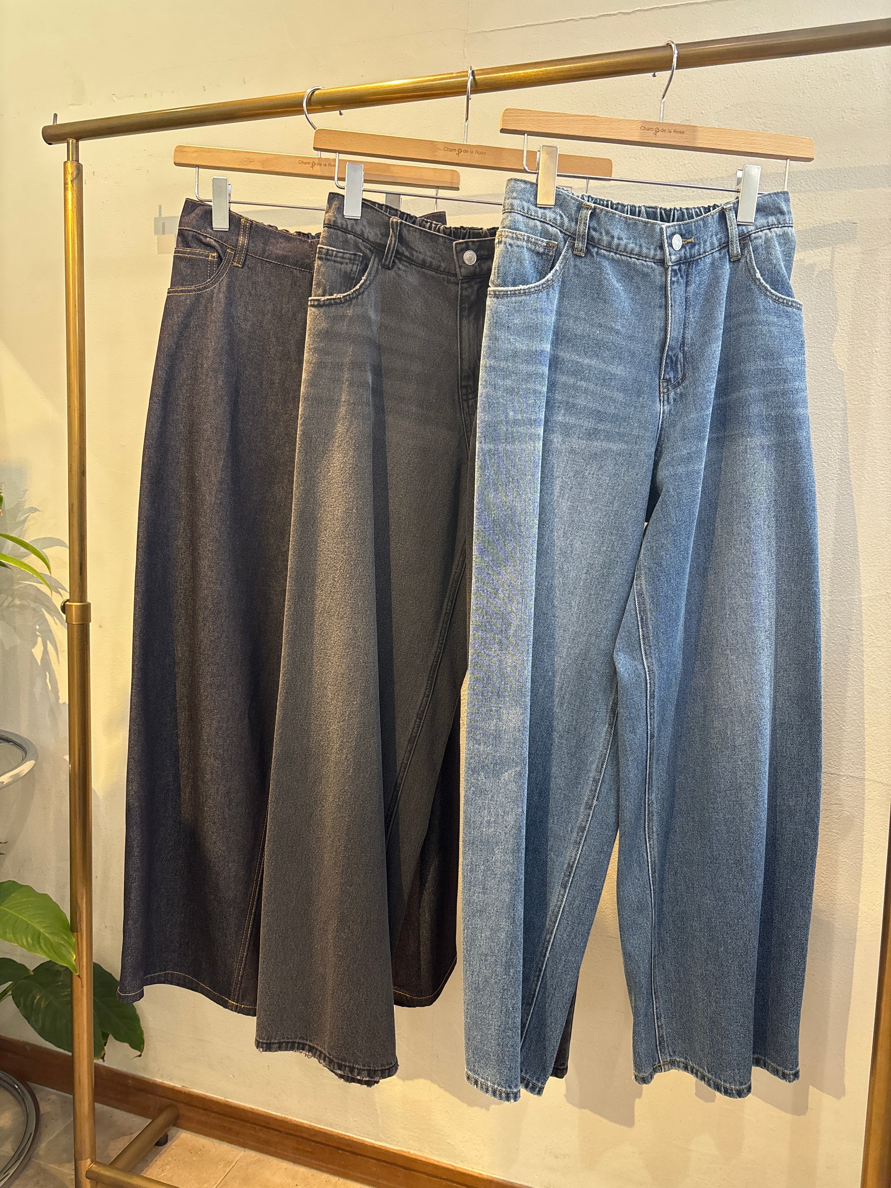 【PRIORITY】ワイドデニムパンツ