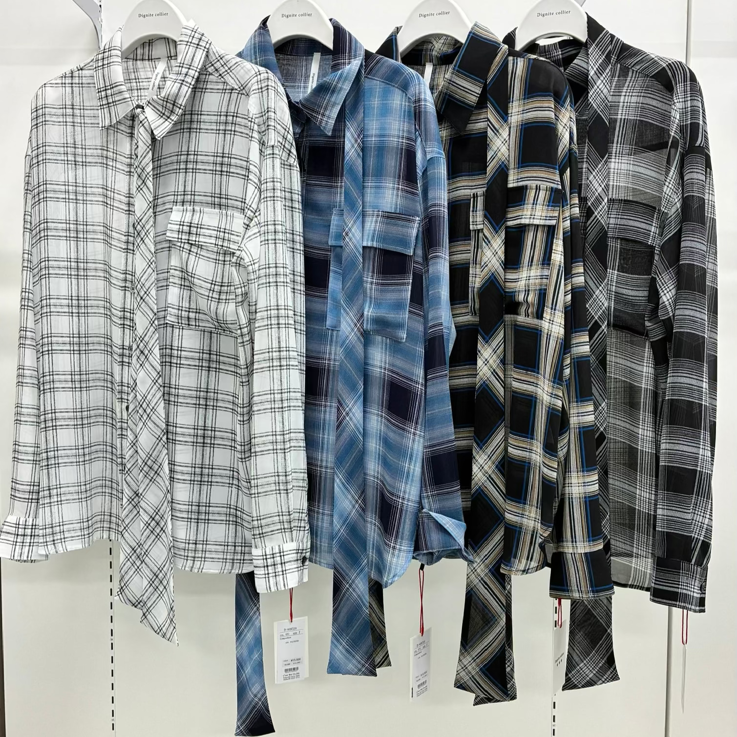 【Dignite collier 2026 SPRING】チェックシャツ