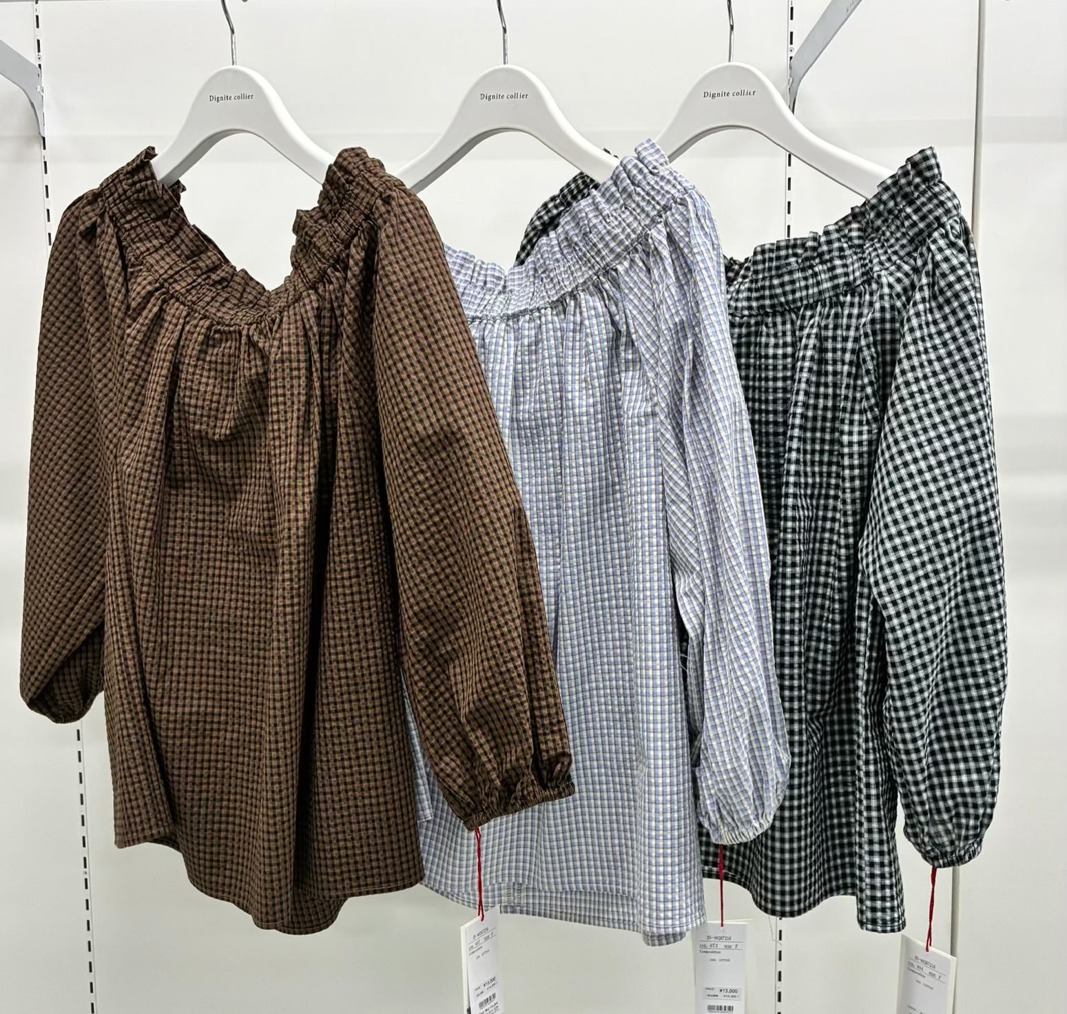 【Dignite collier 2026 SPRING】オフショルブラウス