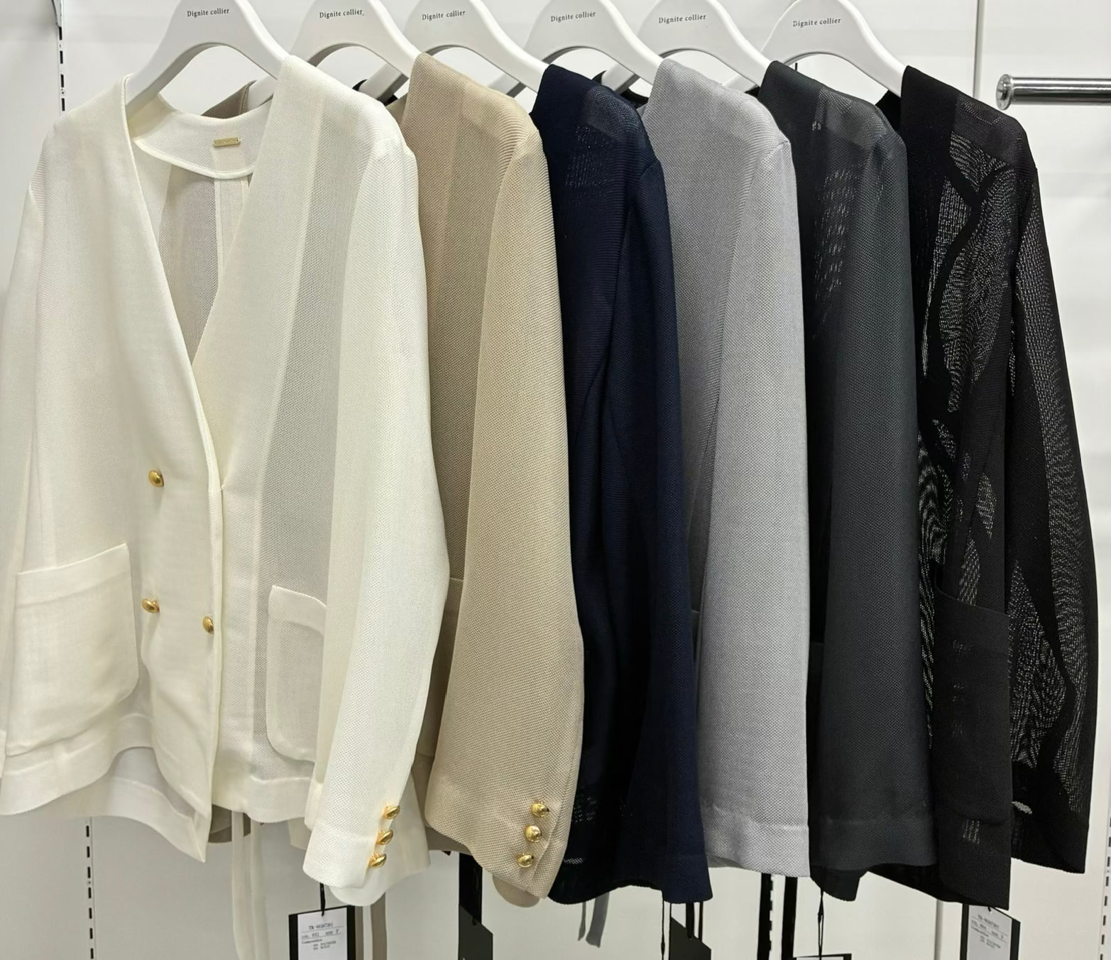 【Dignite collier 2026 SPRING】メッシュノーカラーJK