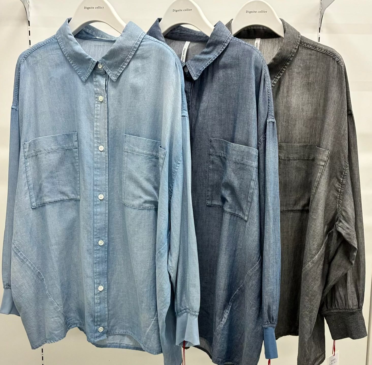 【Dignite collier 2026 SPRING】シアーデニムシャツ