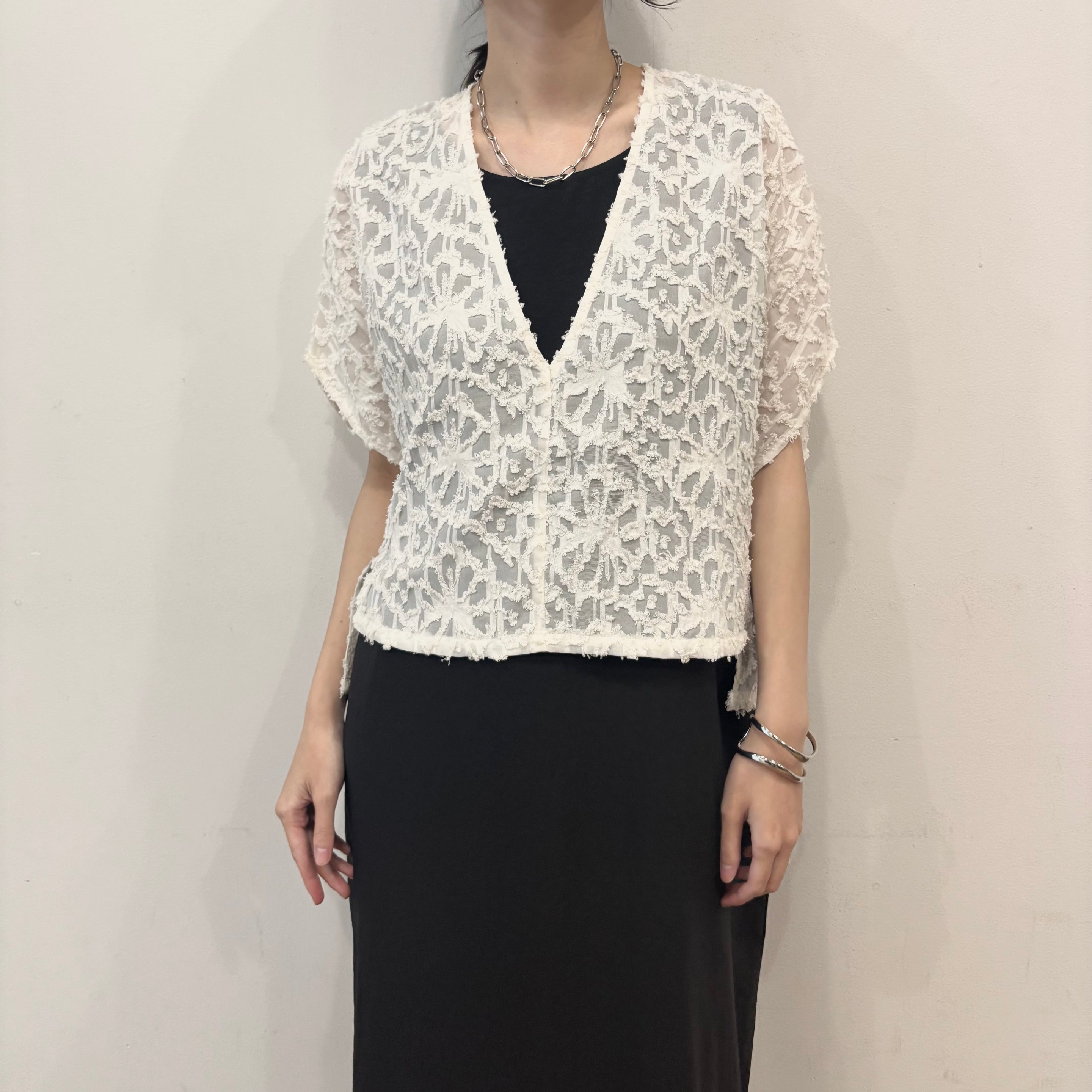 【siro de labonte 2026 spring&summer】cut Jacquard short vest