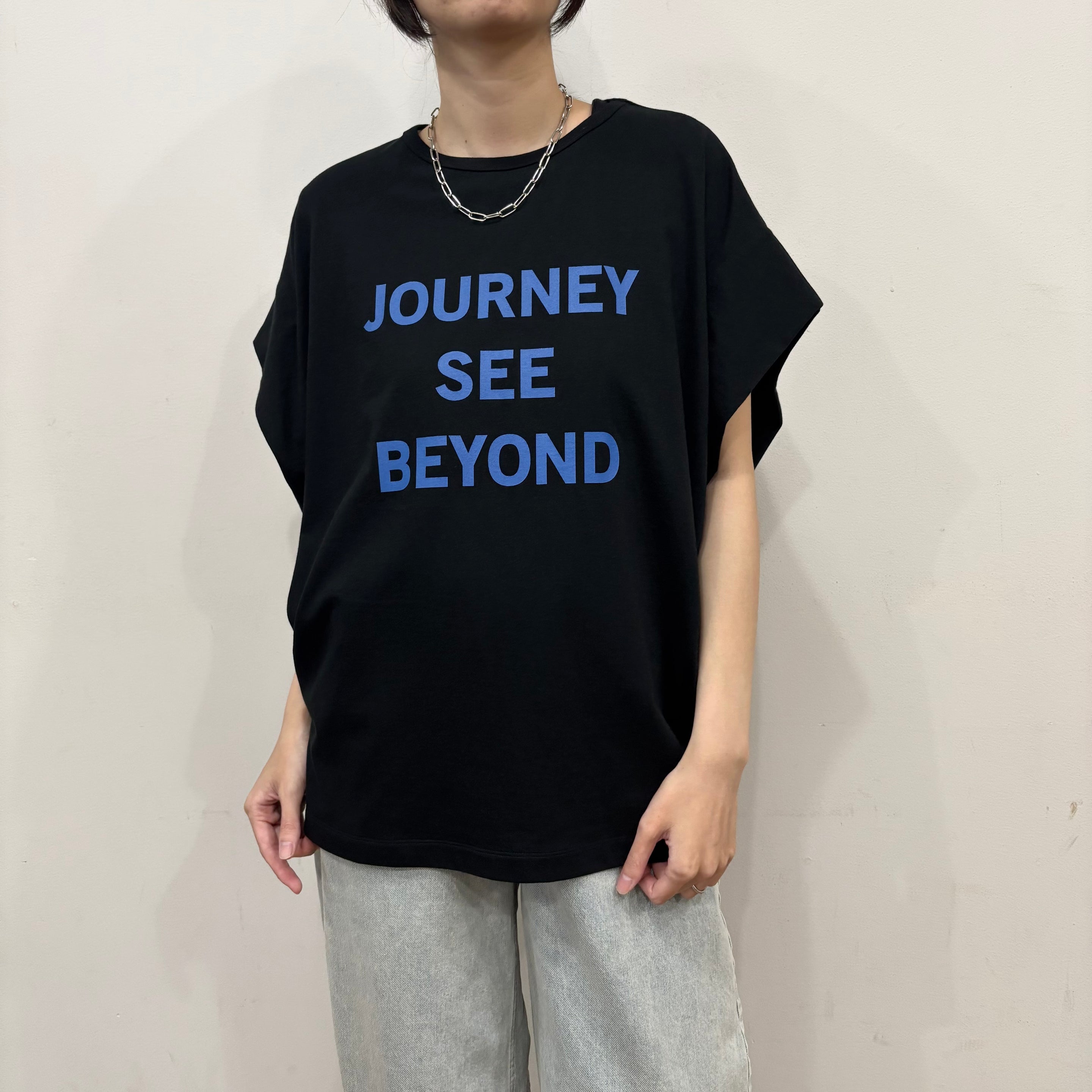 【siro de labonte 2026 spring&summer】30/-highgauge cotton JOURNEY tuck sleeve Tshirt