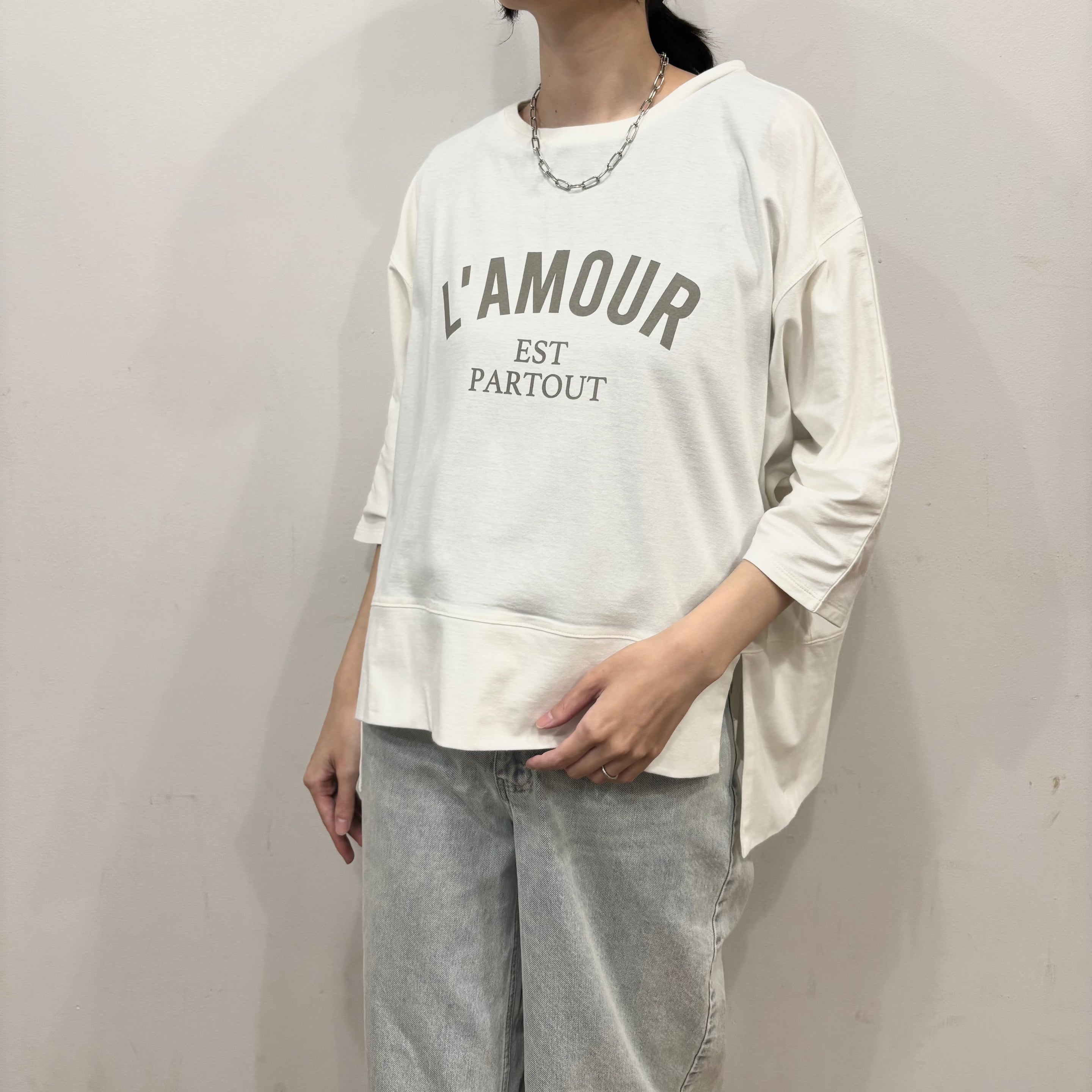 【siro de labonte 2026 spring&summer】30/-highgage cotton L'AMOUR design P/O