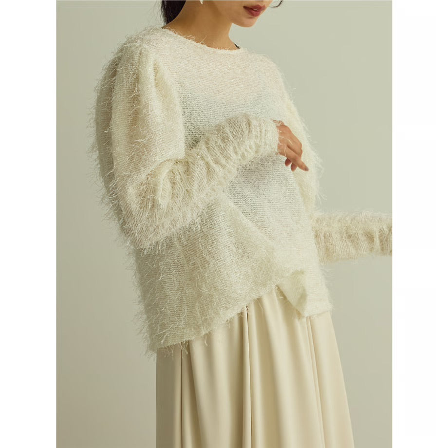 【MEWL 2025 AUTUMN】シアーツイードパフスリーブTOPS