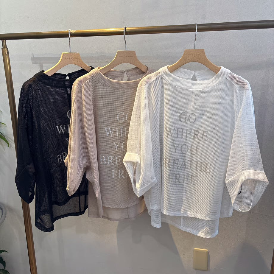 【select】メッシュ半袖プルオーバー