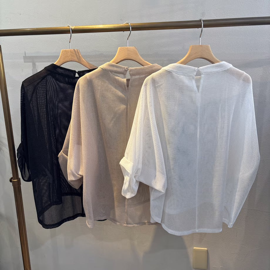 【select】メッシュ半袖プルオーバー