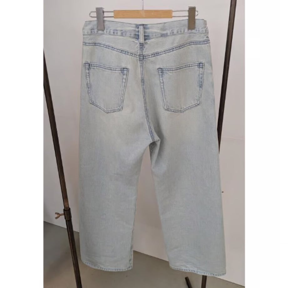 【cafune】draw string loose denim