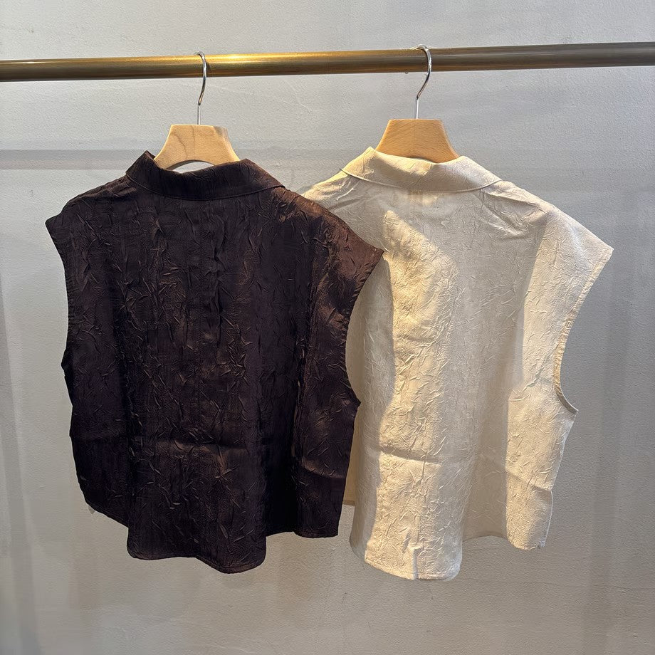 【anuke】Washer Sleeveless Shirts