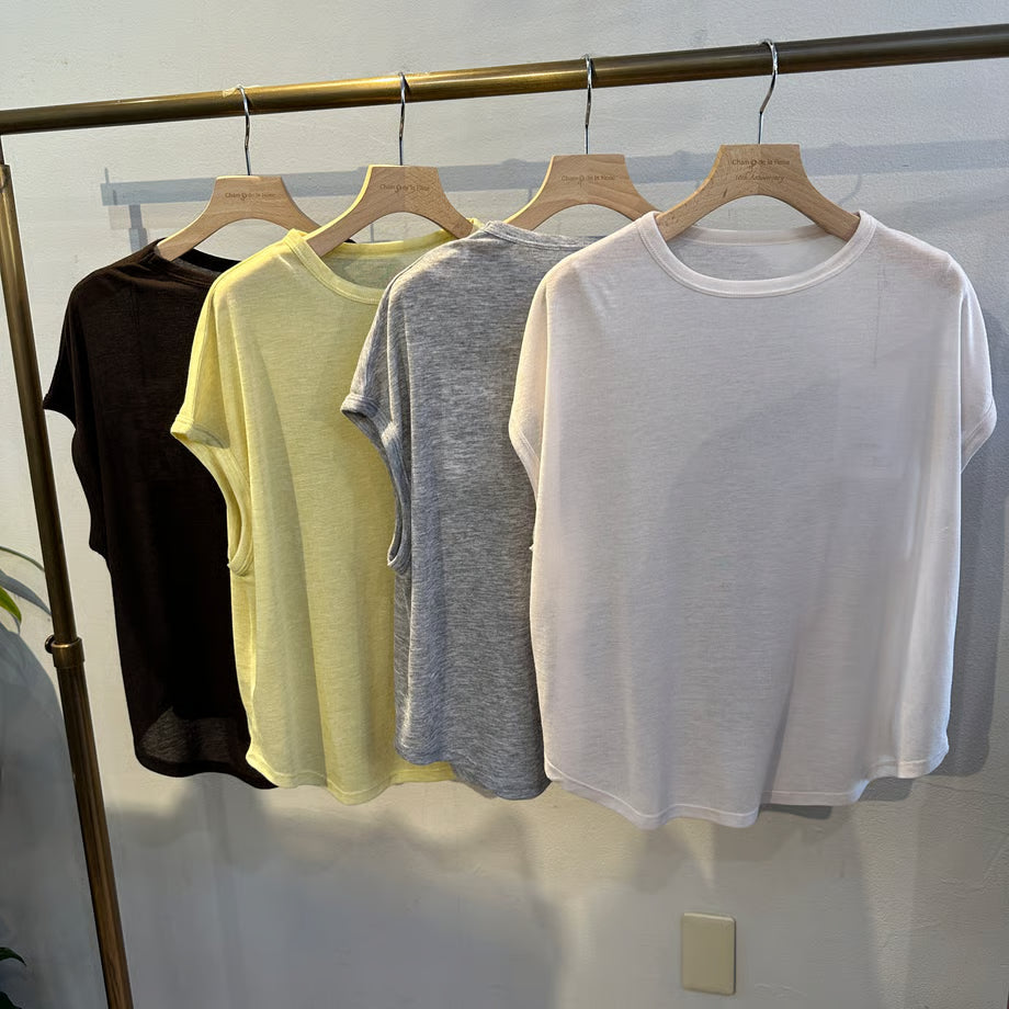 【hunch】オーバーフレンチ シアーTシャツ