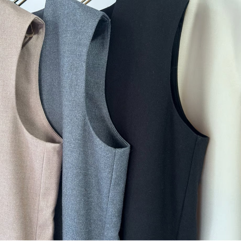 【MARGAUX 2025 WINTER】Vネックフラノワンピース