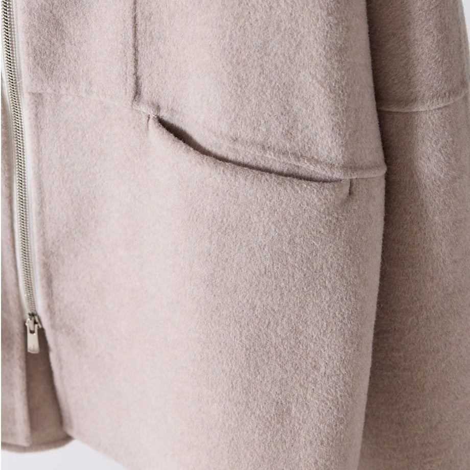 【YENN 2025 AUTUMN/WINTER】ZIP COLLAR MID COAT