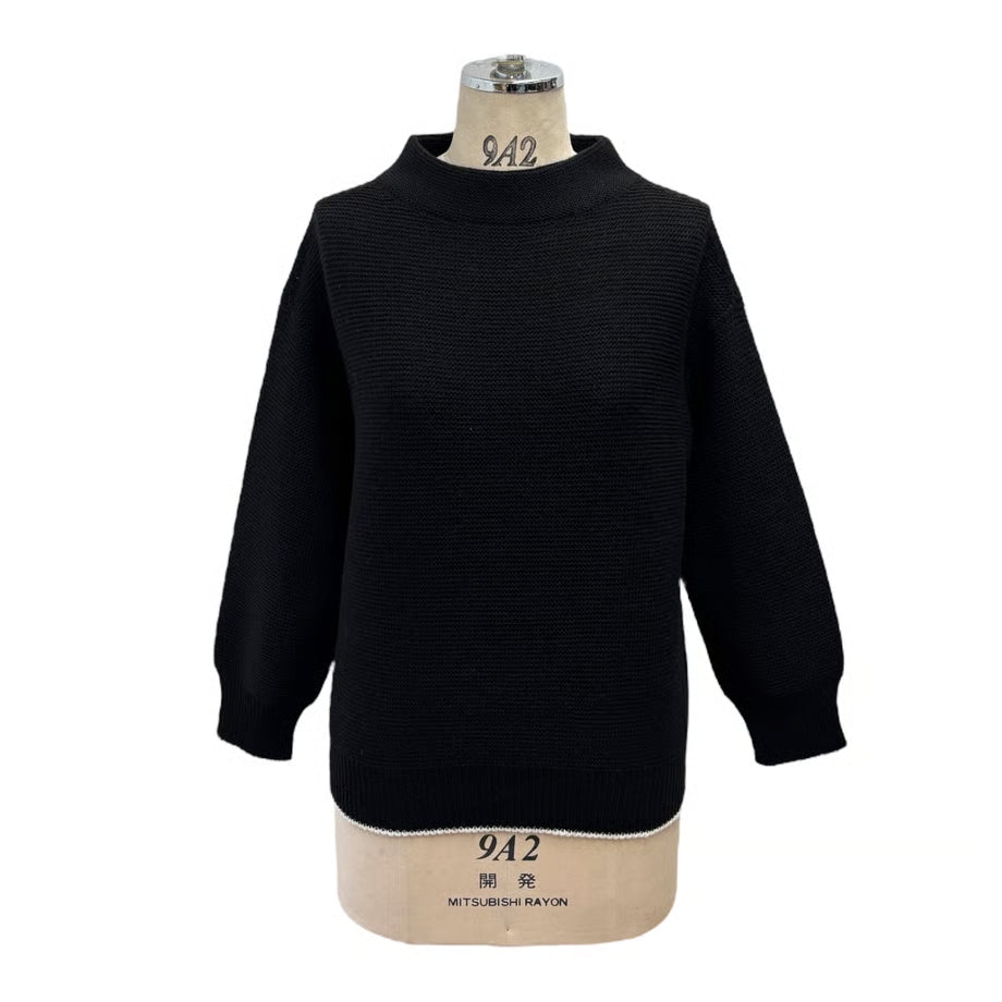 【ayane 2025 WINTER】裾配色裏網みプルオーバーニット