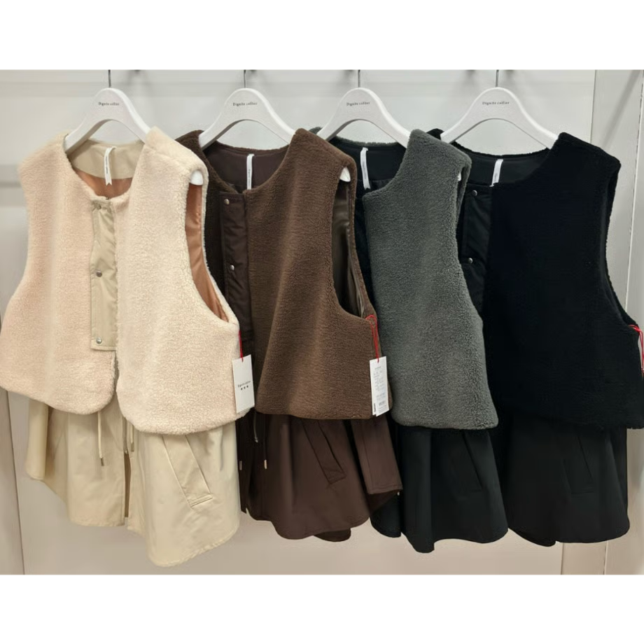 【Dignite collier 2025 AUTUMN/WINTER】ボア切替ジレ