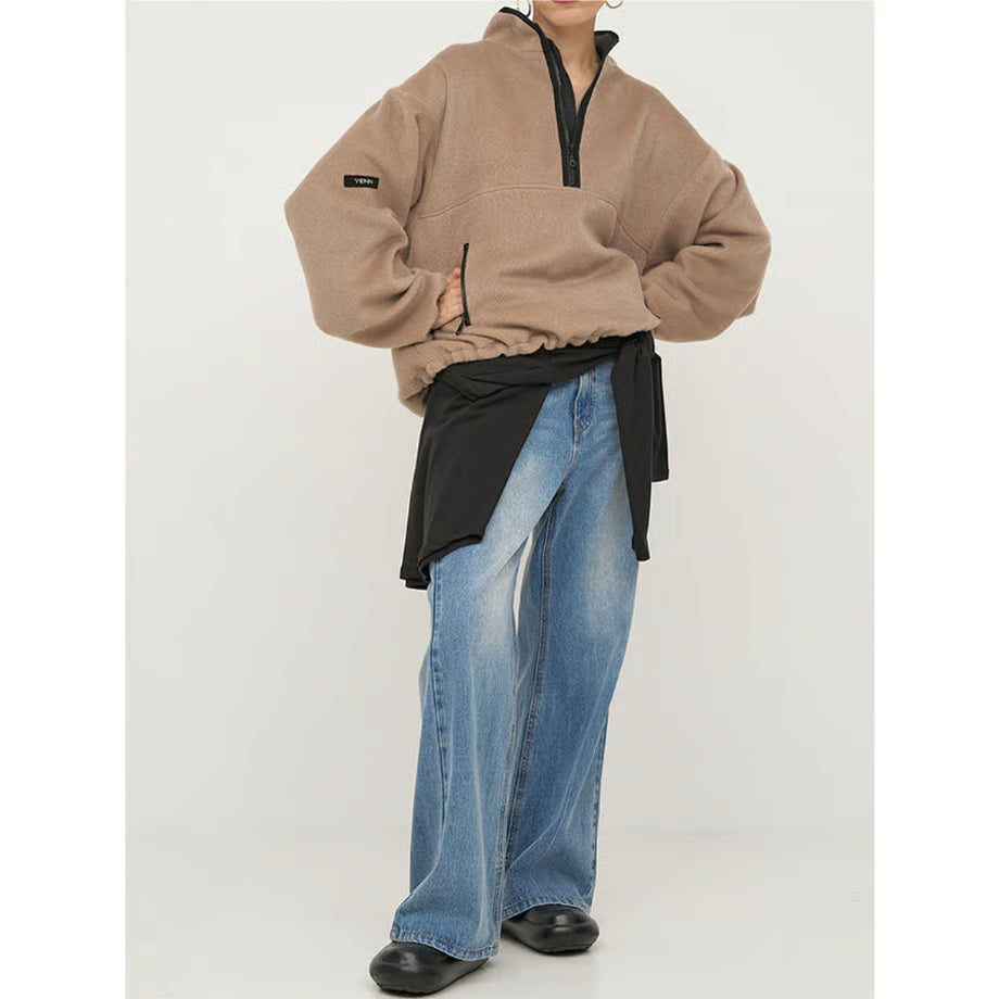 【YENN 2025 AUTUMN/WINTER】SHAGGY HALF ZIP JK