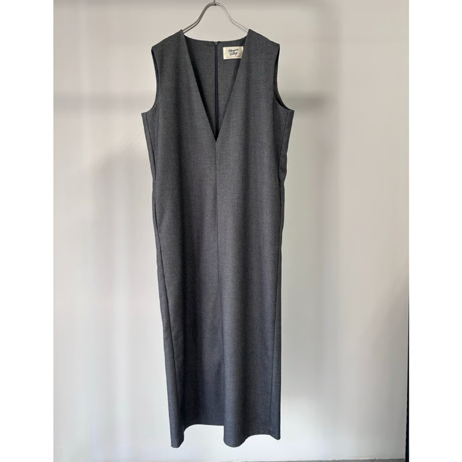【MARGAUX 2025 WINTER】Vネックフラノワンピース