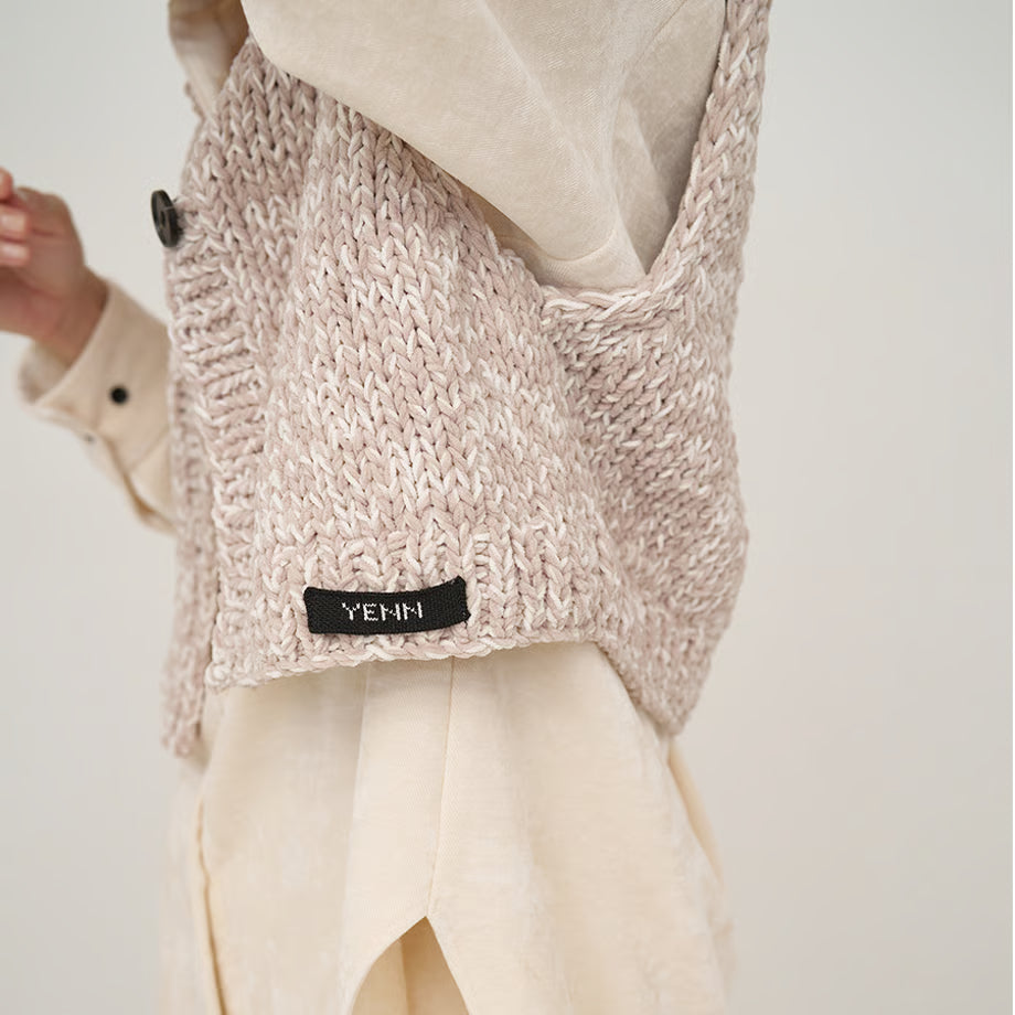 【YENN 2025 AUTUMN/WINTER】MIX HAND KNIT VEST