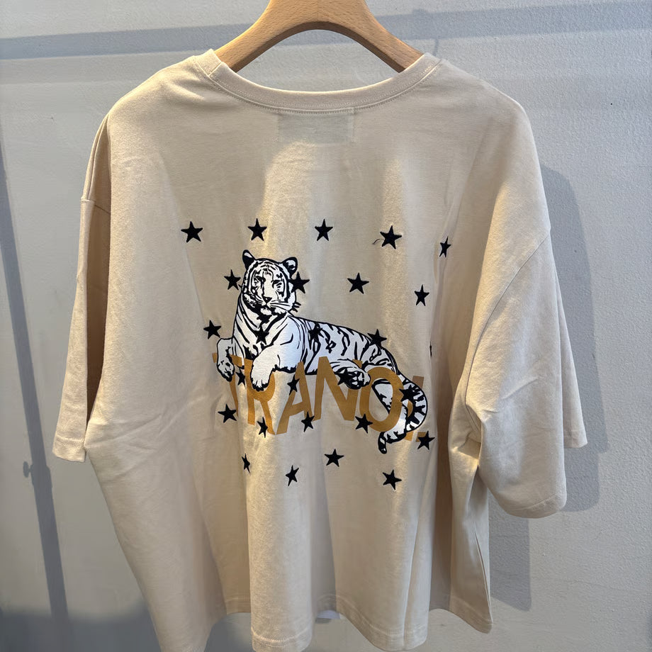 【TRANOI】BACK TIGER WIDE TEE