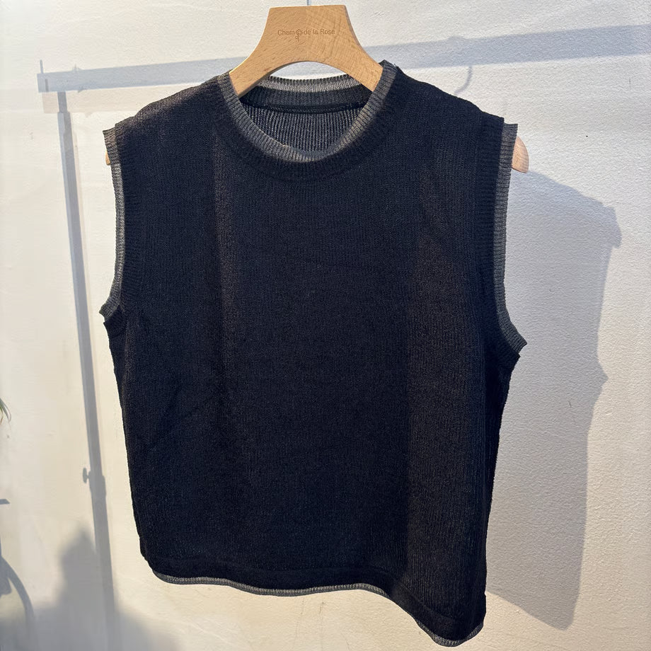 【select】レイヤード風ニットタンクトップ