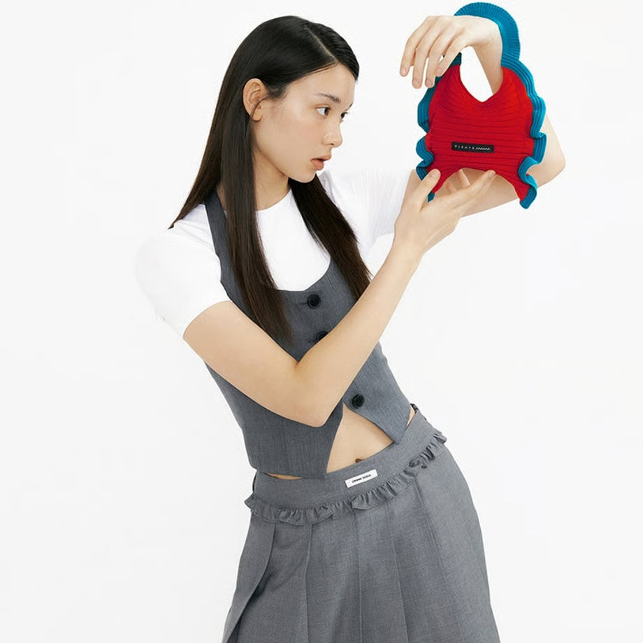 【PLEATS MAMA】Ruffle Mini Tote Bag