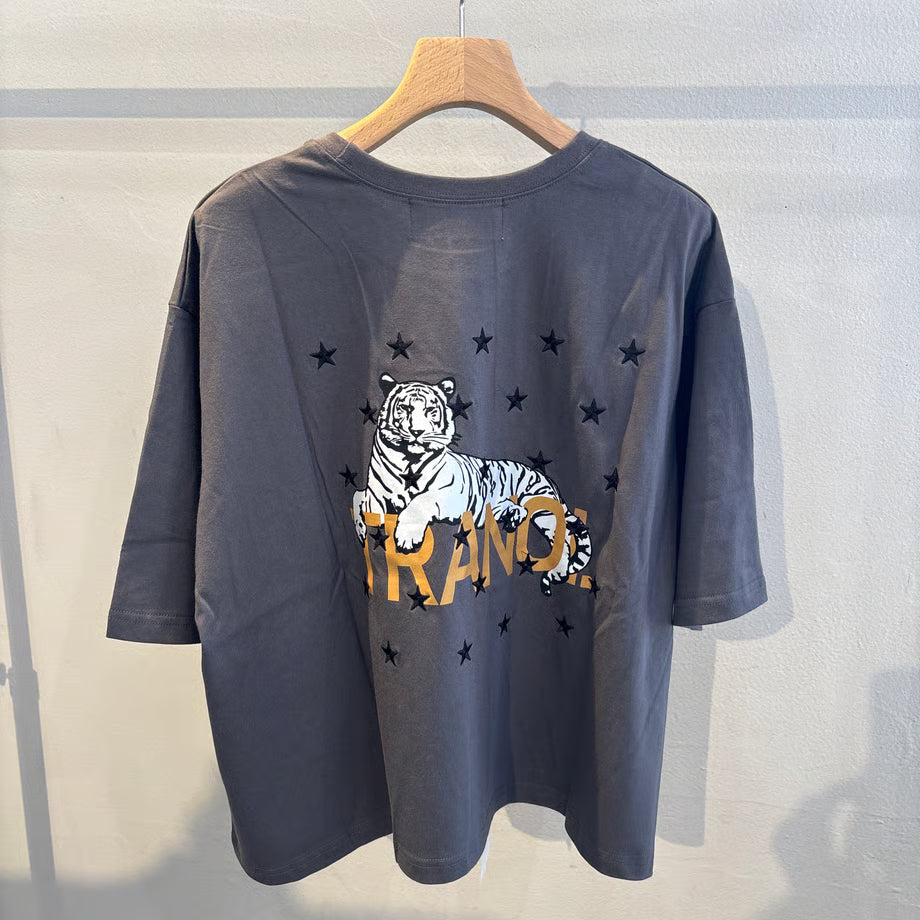 【TRANOI】BACK TIGER WIDE TEE