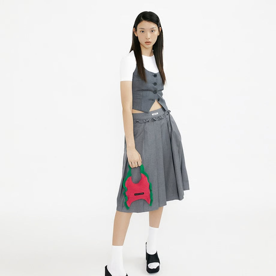 【PLEATS MAMA】Ruffle Mini Tote Bag