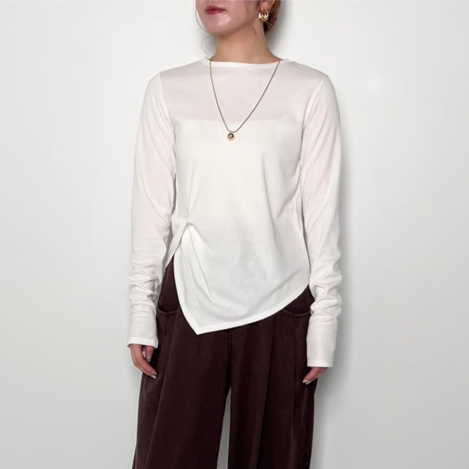 【CHIGNON 2025 AUTUMN/WINTER】アシンメトリー2WAYリブPO