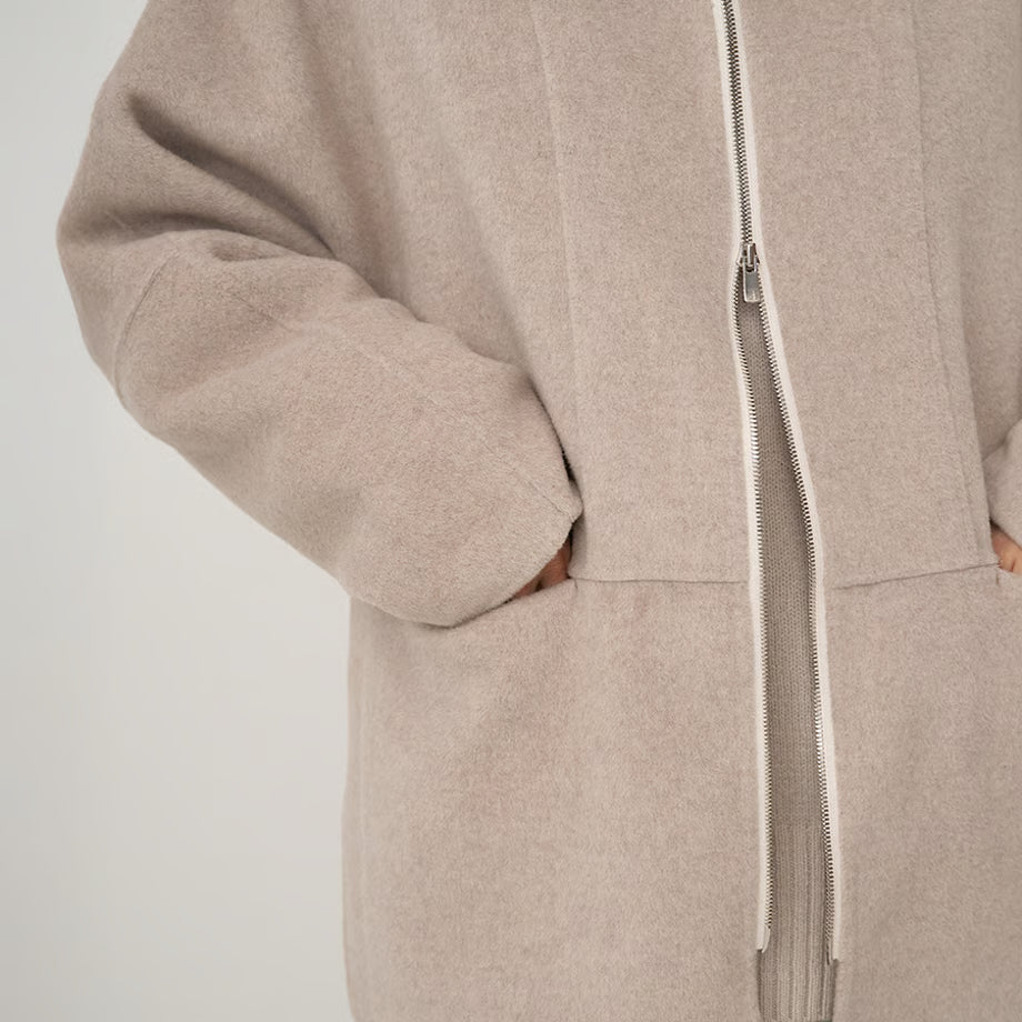 【YENN 2025 AUTUMN/WINTER】ZIP COLLAR MID COAT