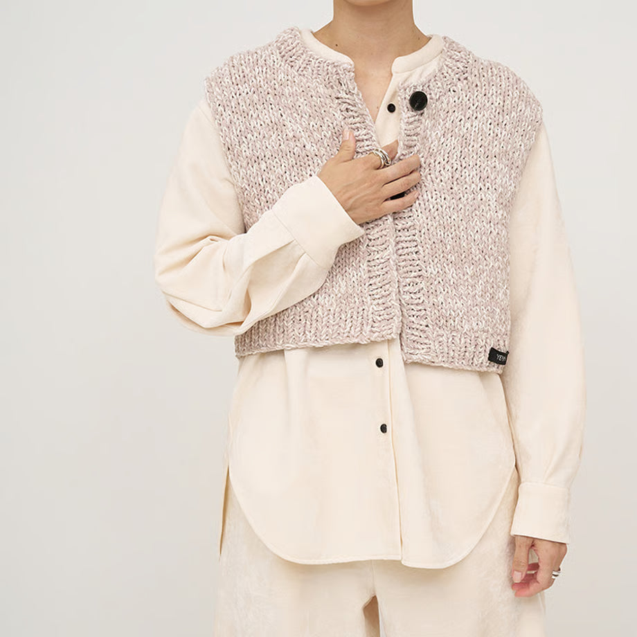 【YENN 2025 AUTUMN/WINTER】MIX HAND KNIT VEST