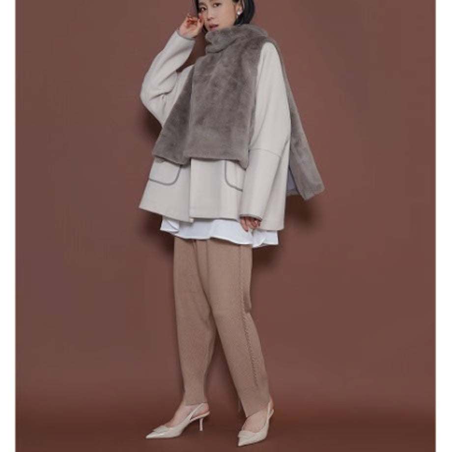 【CYAN 2025 AW vol.2】バックオーバーハイネックファーベスト