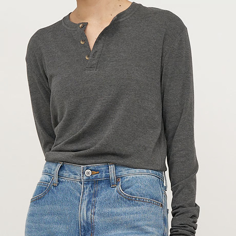 【YENN 2025 AUTUMN/WINTER】HENRY NECK LONG TEE