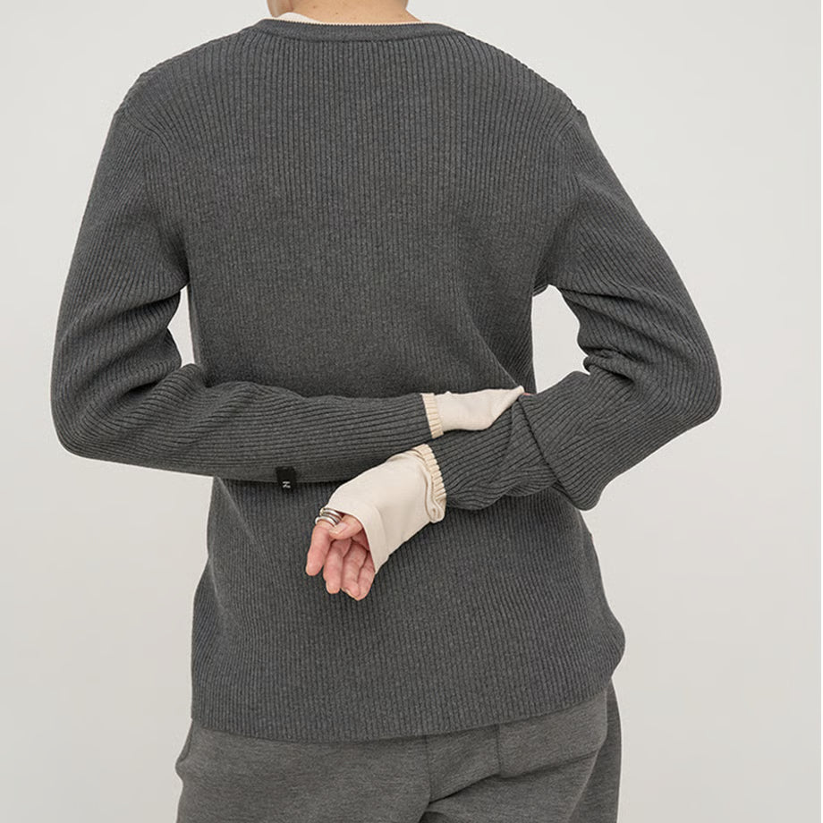 【YENN 2025 AUTUMN/WINTER】WOOL RIB CREW CD