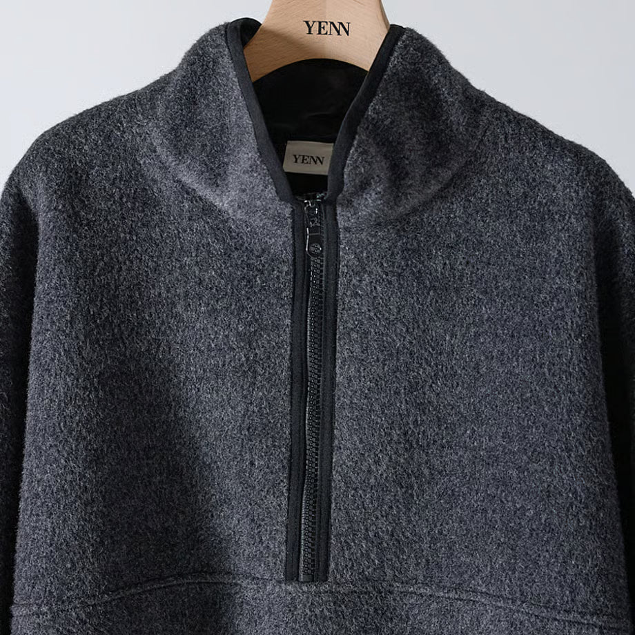 【YENN 2025 AUTUMN/WINTER】SHAGGY HALF ZIP JK