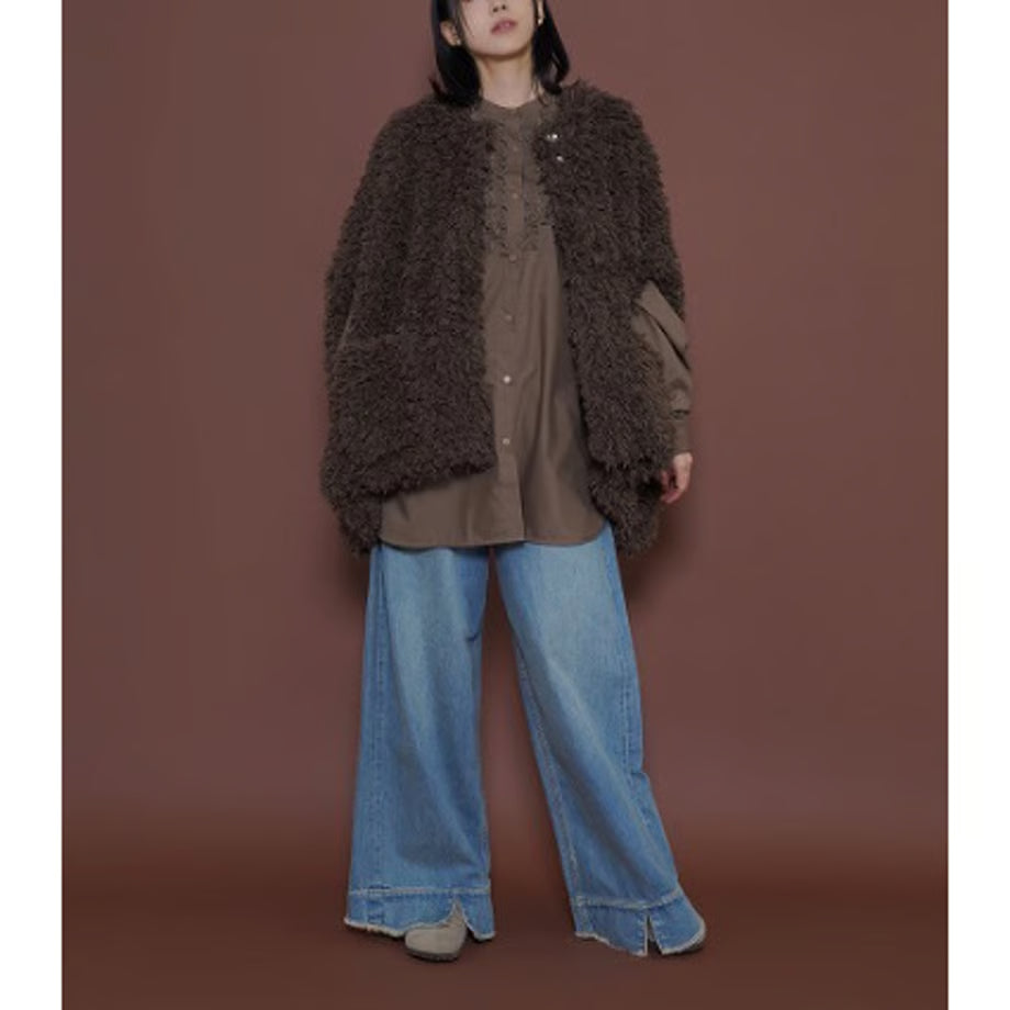【CYAN 2025 AW vol.2】2ラインフリルオーバーシャツ