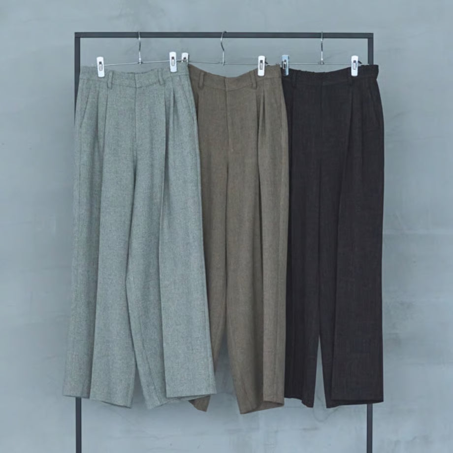 【ante aciem 25aw exhibition】エステルストレッチ マニッシュタック
