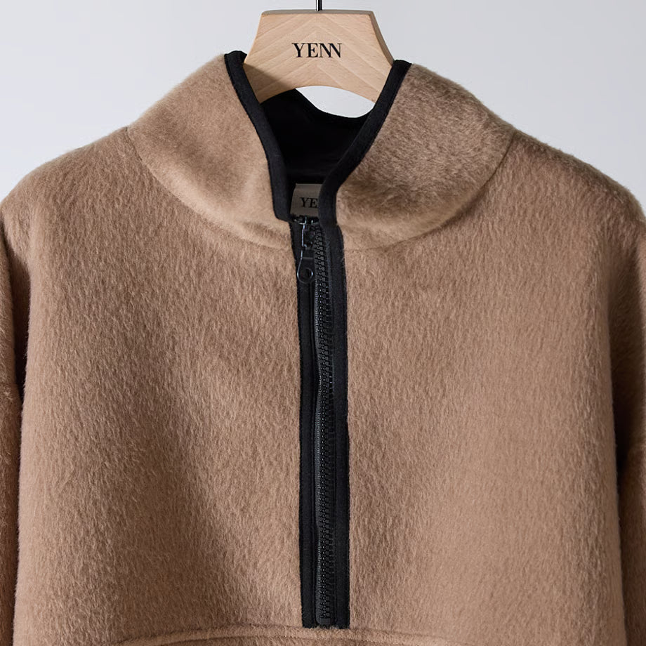 【YENN 2025 AUTUMN/WINTER】SHAGGY HALF ZIP JK