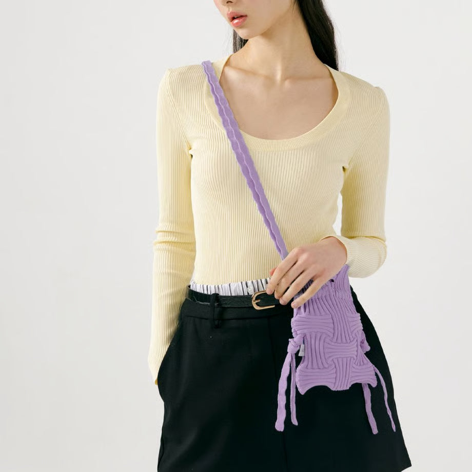 【PLEATS MAMA】MINI CROSS BOW BAG