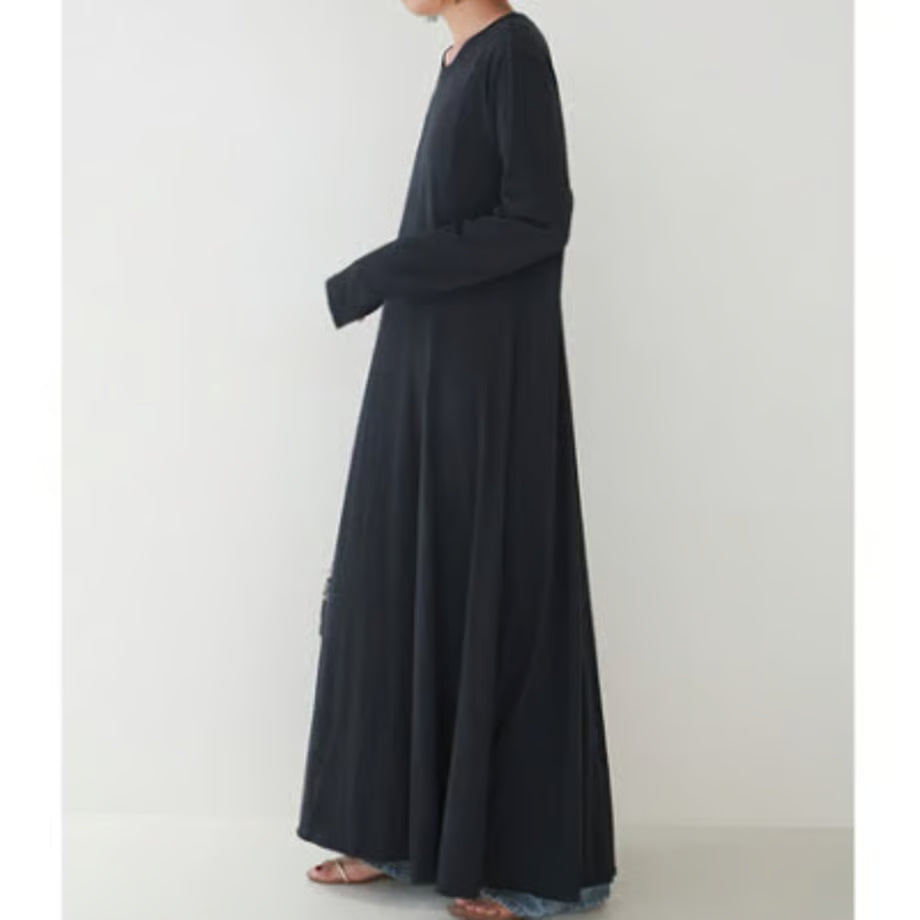【YENN LIMITED ORDER】SLUB FLARE DRESS