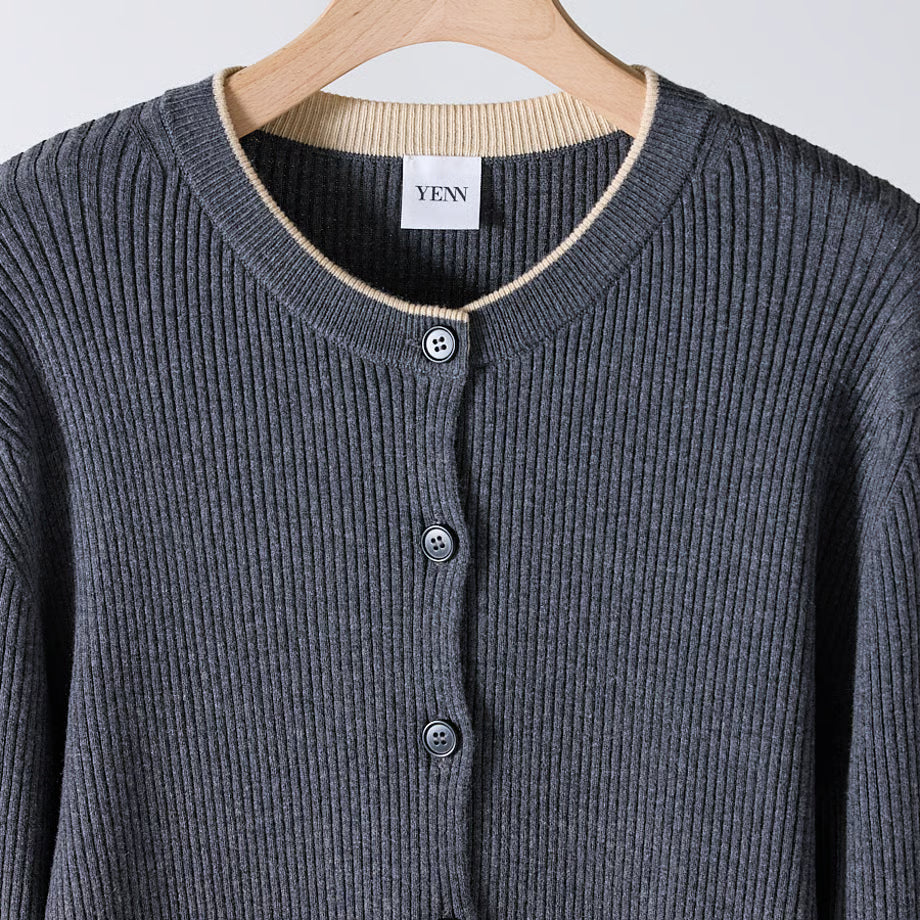 【YENN 2025 AUTUMN/WINTER】WOOL RIB CREW CD