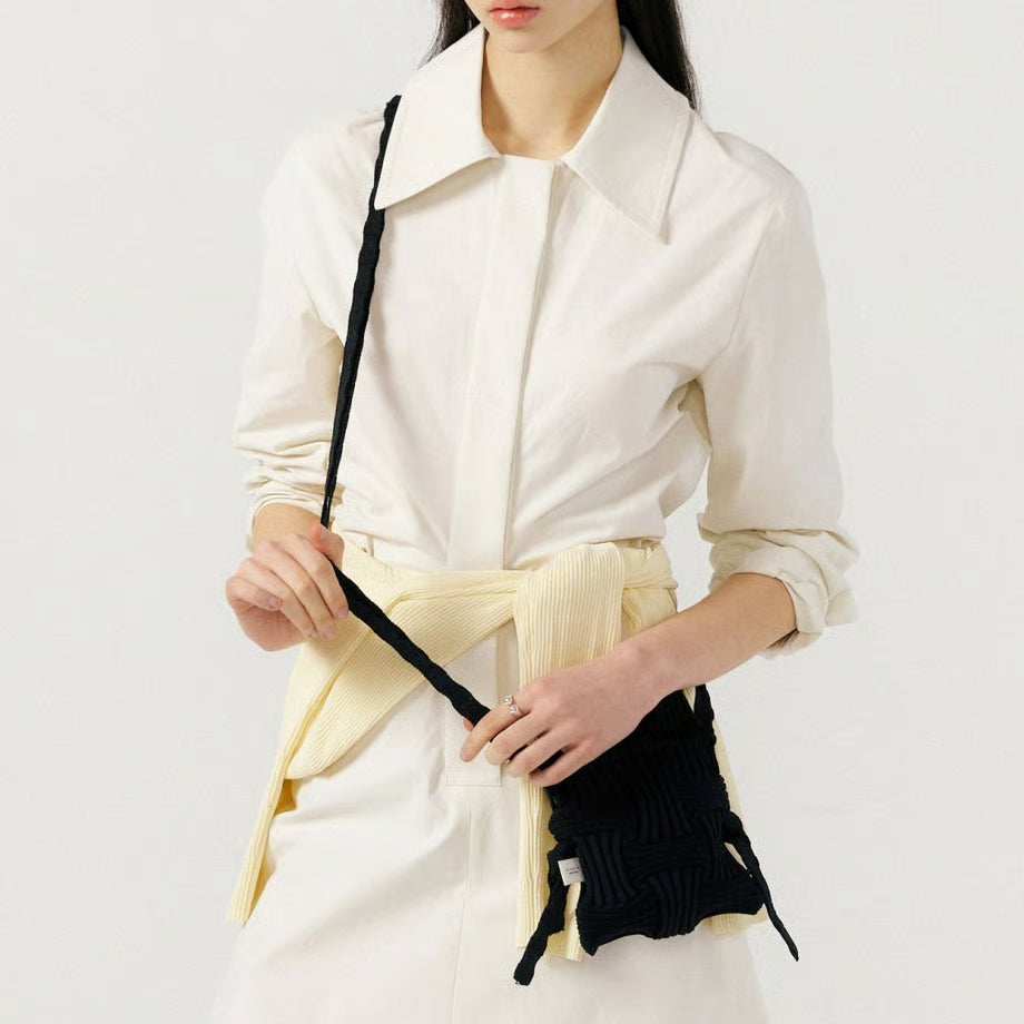 【PLEATS MAMA】MINI CROSS BOW BAG