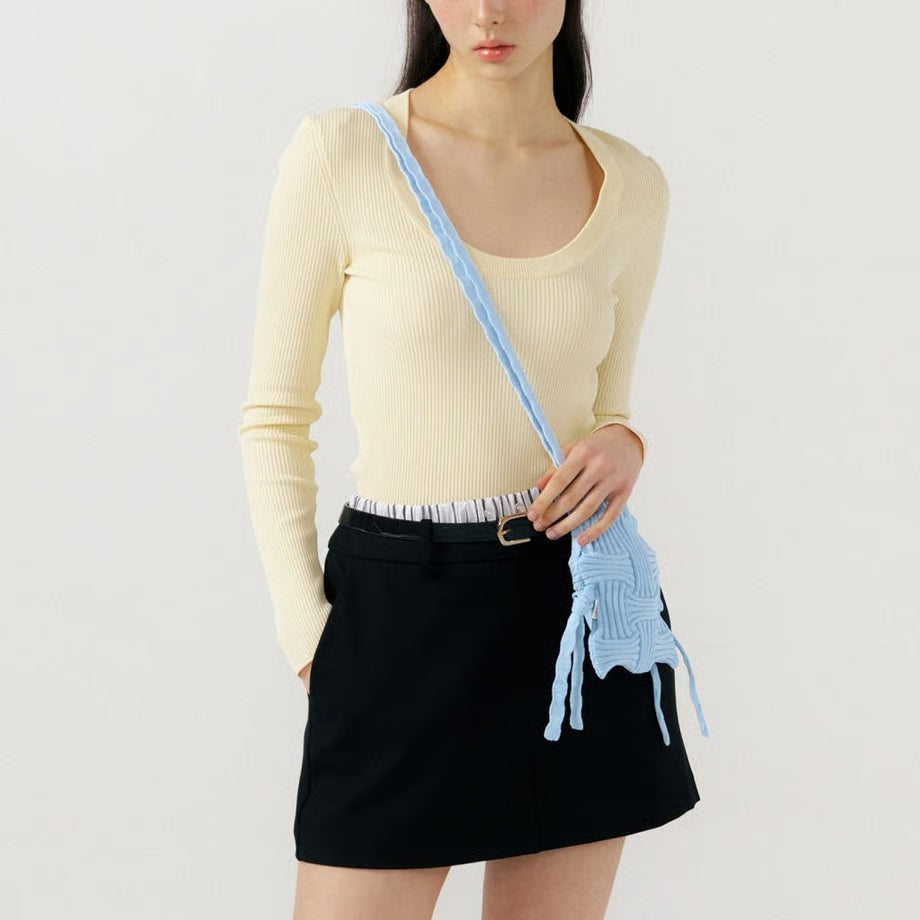 【PLEATS MAMA】MINI CROSS BOW BAG