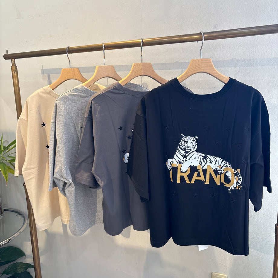 【TRANOI】BACK TIGER WIDE TEE