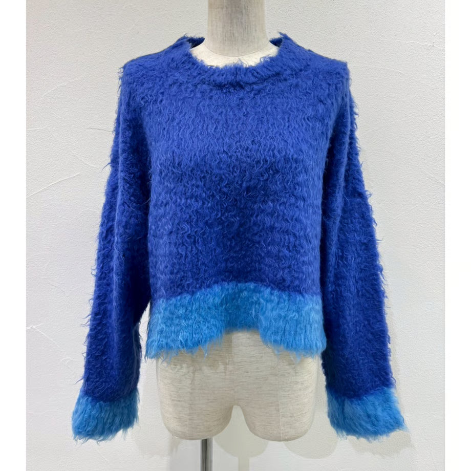 【CYAN 2025 AW vol.2】配色カーリーショートニット