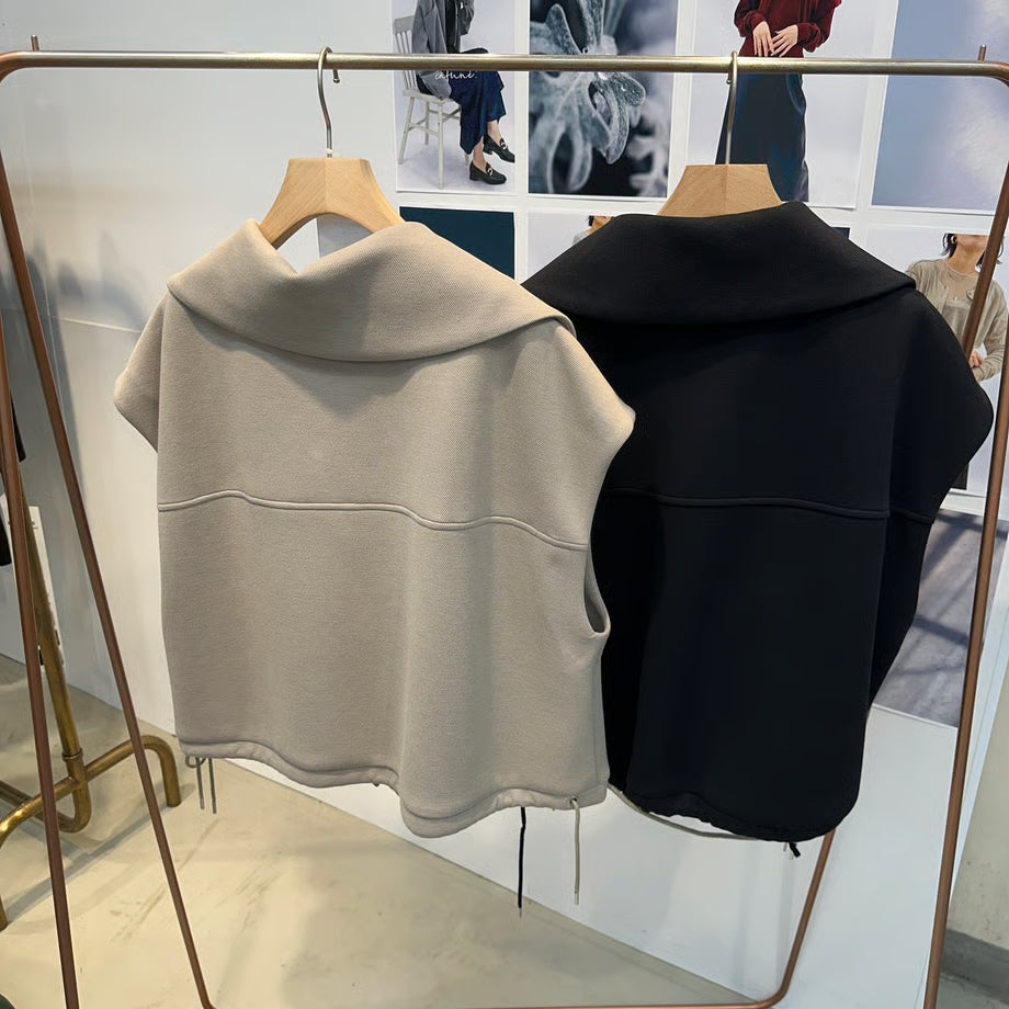 【cafune / PASSIONE 2025 WINTER】sponge jersey stand vest
